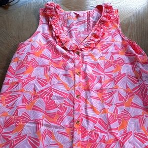 Lilly Pulitzer silk sleeveless blouse